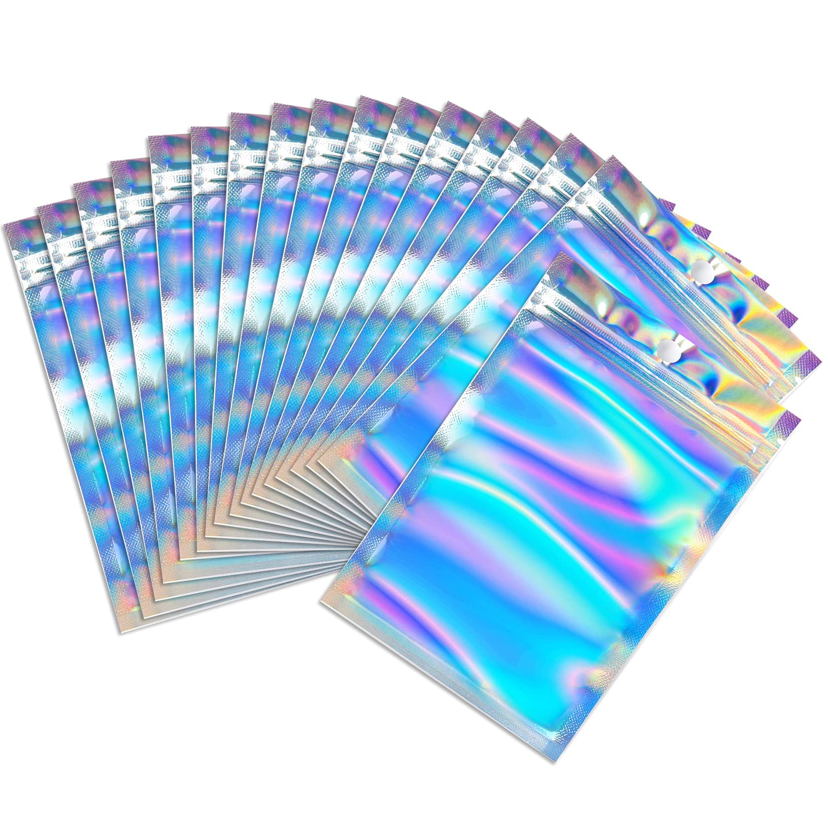 Artcut 100 PCS Mylar Bags, Holographic Bags, Baggies, Cute Small Plastic Bag(Holographic, 4 * 6inch) — image 1