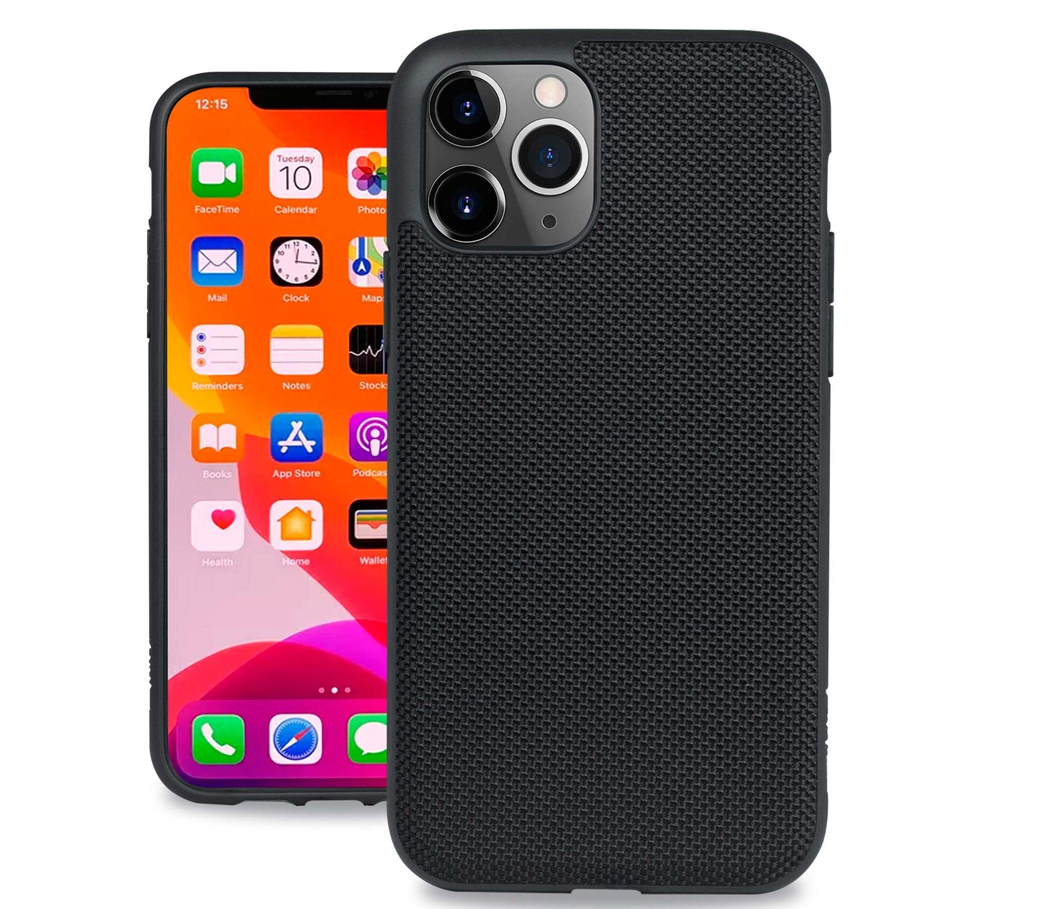EvutecBallistic Nylon IPhone 11 Pro Max 6.5 Inch, Unique Heavy Duty Premium Protective Military Grade Drop Tested Shockproof Phone Case Cover(AFIX+ Magnetic Mount Included) (Black)