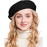 Umeepar Women French Beret Hat Reversible Double Layer Hat Solid Color