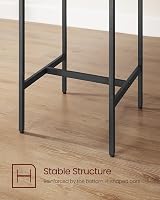 VASAGLE Bar Table and Chairs Set 2-Piece Space-Saving Heather Greige Ink Black view 6