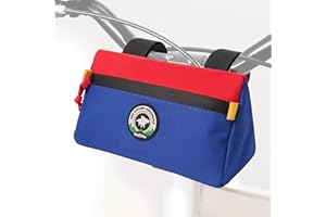 OFOZOVEY Bike handlebar bag,Kids bike basket front,Waterproof bike bags for bicycles,Large capacity kids bike basket,Kids bike accessories for Boys, Girls, Toddlers Bike or Scooter(Blue, Big Size)