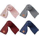 Coziwill Socks Winter Scarf Kids Neck Warmer Toddler Neck Scarf Girls Winter Scarves Boys Thick Warm Neck Warp 4 Pack
