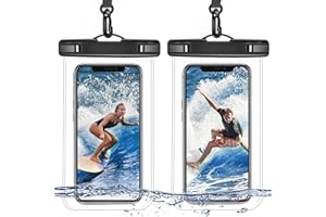 takyu Waterproof Phone Pouch, Waterproof Pouch Universal Water Proof Phone Dry Bag with Adjustable Lanyard Suitable for iPhone and Almost Cell Phones 7.2 in for Holiday Snorkeling Swimming 2 Pack