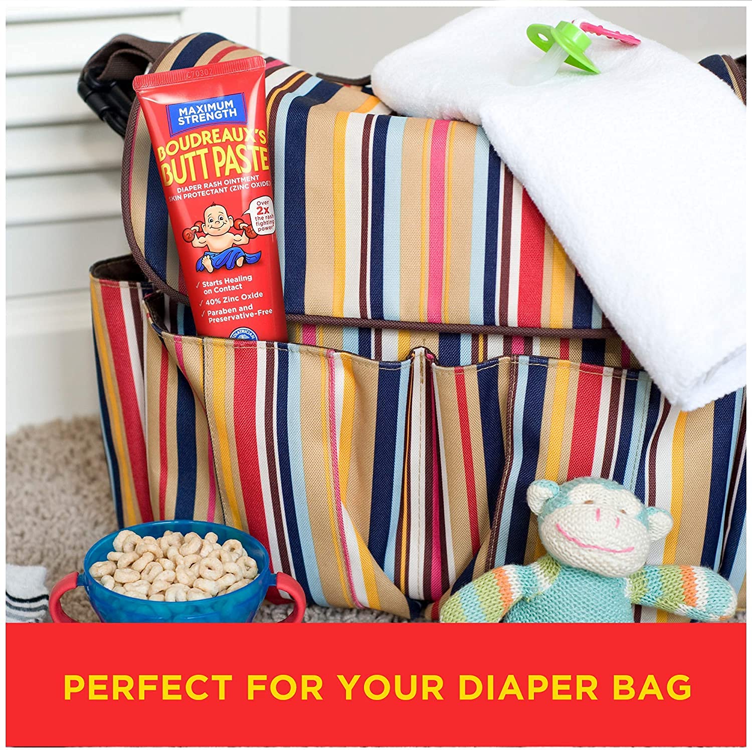 Boudreaux's Butt Paste 4oz Butt Barrier Ointment and 4oz Max. Strength Diaper Rash Ointment