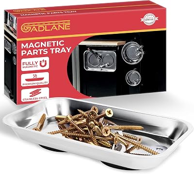 GADLANE Stainless Steel Magnetic Parts Tray Holder Mechanic Nut Bolt Sockets