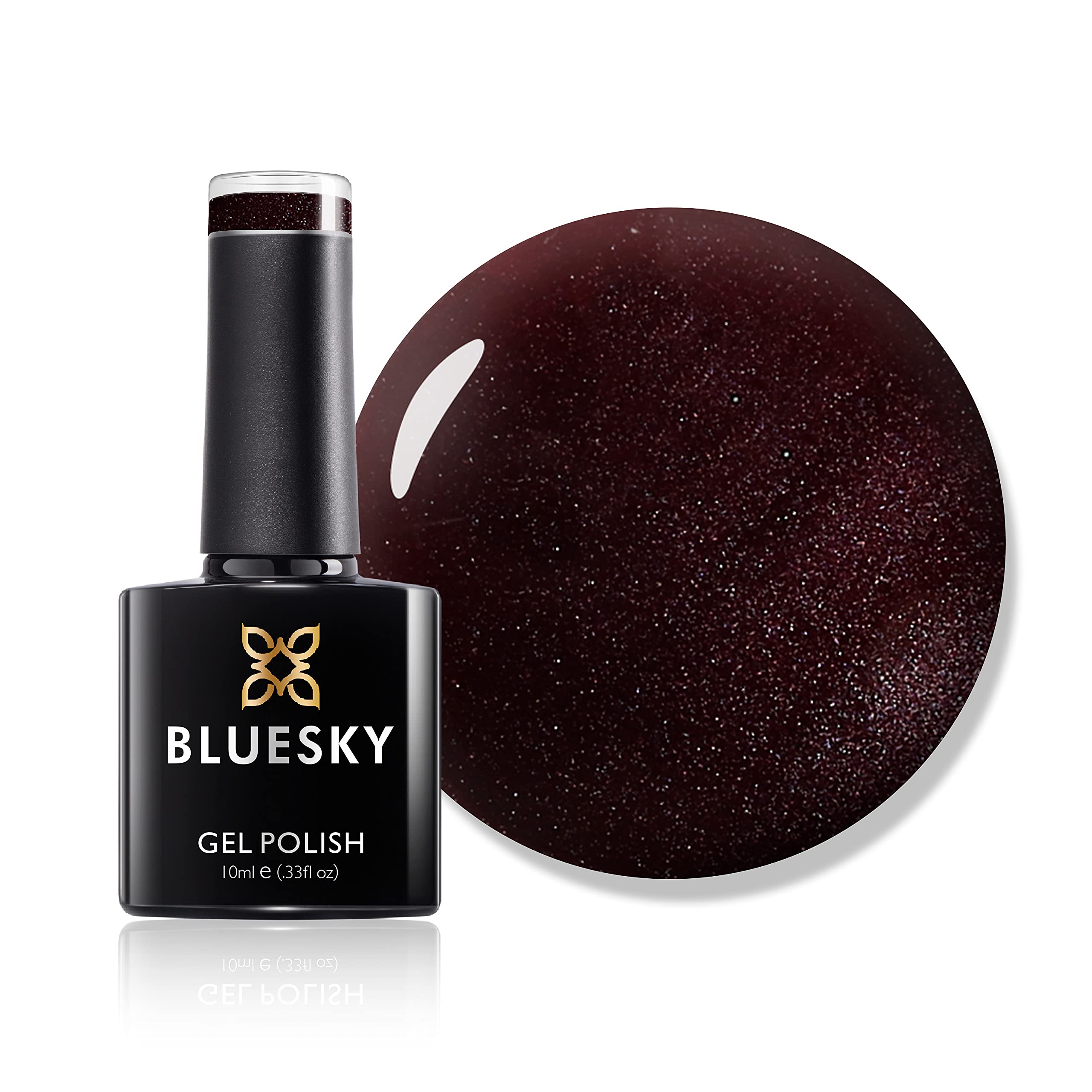 Bluesky Gel Nail Polish, Dark Burgundy A007, Deep Red, Wine, Long Lasting, Chip Resistant, 10 ml (Requires Drying Under UV LED Lamp)