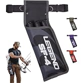 Legend SF4 Hip Quiver for Arrows -vBeginner-Friendly Right-Handed Arrow Quiver with 3 Arrow Tubes, Durable Archery Quiver with Adjustable Belt Strap, Waist Quiver Arrow Holder for Target Shooting