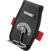HAUTMEC Hammer Holder for Belt, Hammer Loop for Tool Belt with Swing Hammer Hook Design, 2 Elastic Tool Holders, Heavy-Duty 1680D Material & Strong Rivet for Extra Durability, HT0412