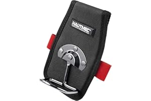 HAUTMEC Hammer Holder for Belt, Hammer Loop for Tool Belt with Swing Hammer Hook Design, 2 Elastic Tool Holders, Heavy-Duty 1680D Material & Strong Rivet for Extra Durability, HT0412