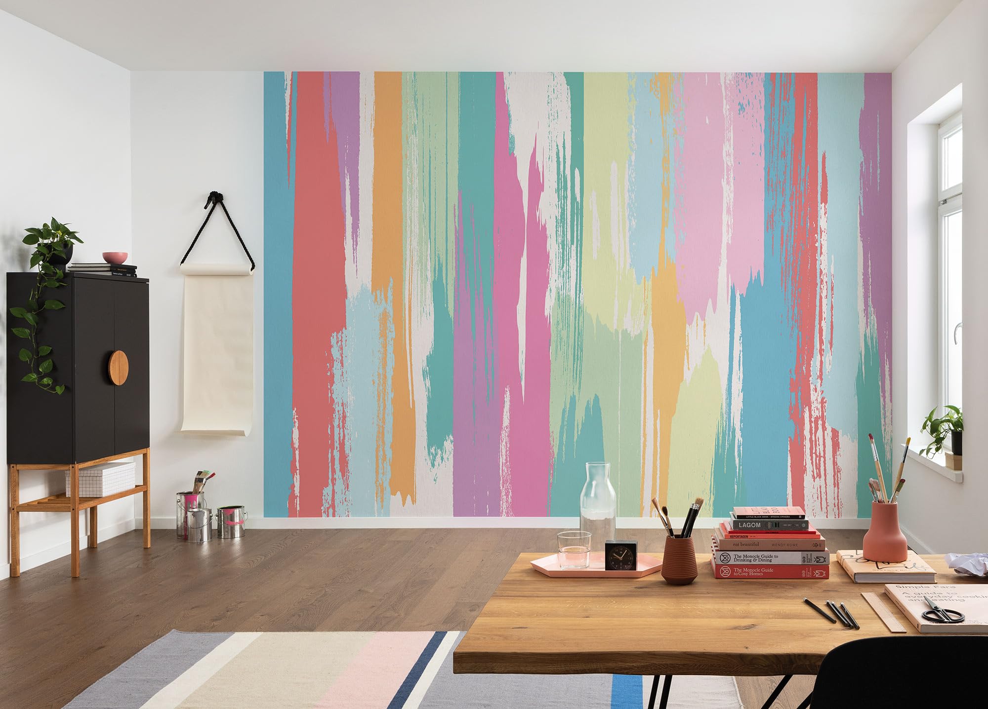 Komar Non-Woven Photo Wallpaper - Colour Rain - Size 350 x 250 cm - Wallpaper, Wall Decoration, Living Room, Bedroom, Office