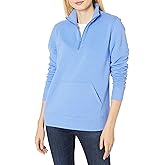 Amazon Essentials Women's Long-Sleeve Fleece Quarter-Zip Pullover Sweatshirt, Kangaroo Pocket