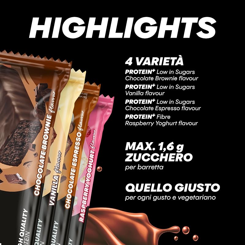 - Protein Plus - Low Sugar Multiflavour Box - 16x35g - Barretta proteica con fibre