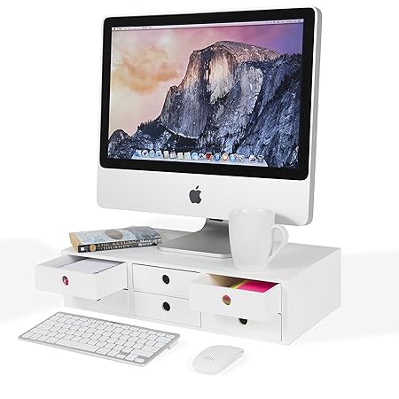 wallniture Multi Purpose Art Supply Holz Aufbewahrung mit 6 Schubladen – Jewelry Make Up Box – Desktop Organizer weiß