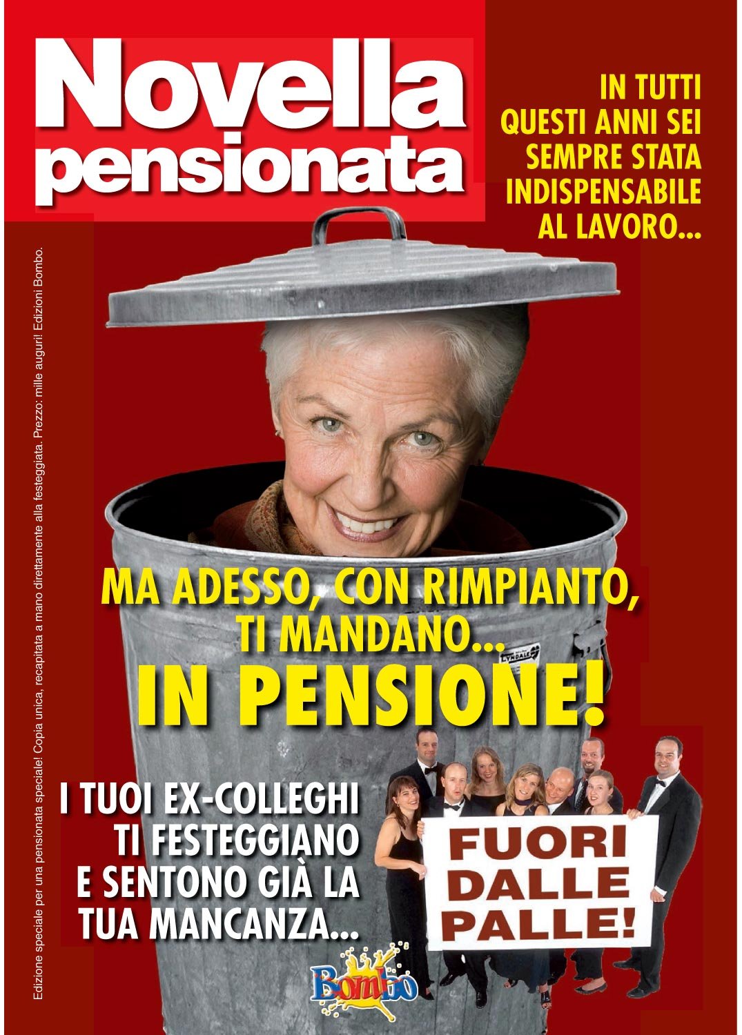 Bombo Greeting card weekly retirement magazine