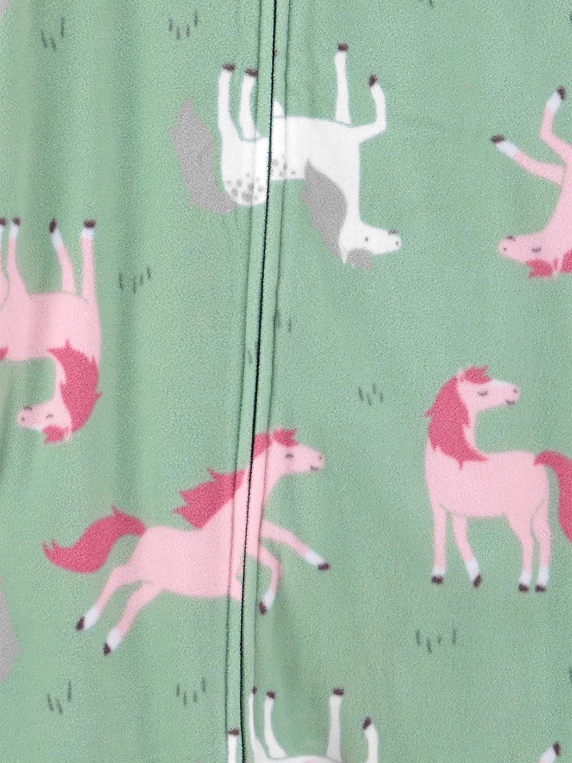 Simple Joys by Carter's Girls' 2-Pack Loose-fit Fleece Footed Pajamas