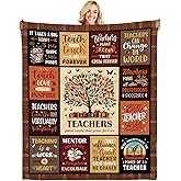 Poekuao Teacher Throw Blanket Gifts for Women, New Teachers Appreciation Gifts, Best Teacher Thank You Christmas Birthday Retirement Gifts Ideas(60"X50")