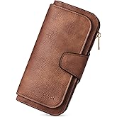 CLUCI Wallet For Women PU Leather RFID Blocking Womens Wallet Bifold Card Holder with ID Window Gifts for Women Birthday | RFID Blocking, Designer, Trifold, Card Holder, ID Window