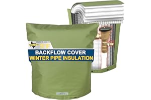 Cholila Cover Backflow Preventer Cover Insulated (5˚F) - 24" W x 30" H Backflow Cover for Winter Pipe Freeze Protection - Sprinkler Covers for Outside - Double Wall Insulation Cover Green