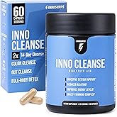 InnoSupps Inno Cleanse 2X 14 Day Colon Cleanse &amp; Detox Flush, 4 Week Supply | Waist trimming complex, gut cleanse, digestive system support, and stool softener for reduced bloating and constipation