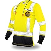KwikSafety - Charlotte, NC - Premium Long Sleeve Safety Shirts [Crew Neck, Button & Zip Collar] Class 3 ANSI Tested OSHA