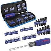WORKPRO 61PC Magnetic Screwdriver Bits &amp; Nut Driver Set with Organizer Bag, DIY Tools &amp; Equipment for Men Women Mechanic, Herramientas Tool Bit Kit Home Improvement Gift, Metric &amp; SAE