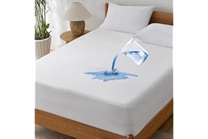 Bedsure Waterproof Mattress Protector Twin XL, Extra Long Twin Zippered Mattress Encasement for College Dorm Room Essentials, Breathable & Noiseless Mattress Cover Six-Sided 12 inches Deep