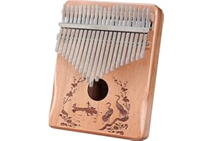 LYDESY Kalimba Thumb Piano 21Keys Kit Professional Tuned Calimba Portable 17Keys Finger Piano Kit Birthday Festival Gifts For Kids Adults Music Lovers Beginner (Boat Varnish Color, 21 Keys)