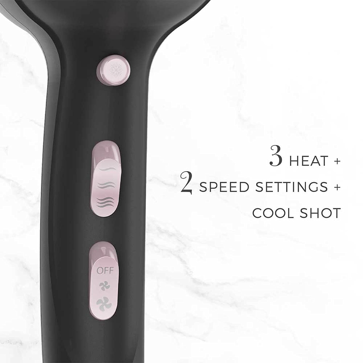 Remington AC2015 Pro Hair Dryer with Pearl Ceramic Technology, Black/Pink: Beauty