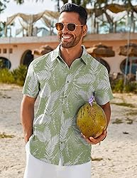 COOFANDY Hawaiian Shirt for Men Short Sleeve Summer