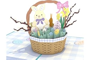 Lovepop Easter Basket Pop Up Card - 3D Card, Religious Easter Cards, Easter Bunny Card , Pop Up Greeting Cards