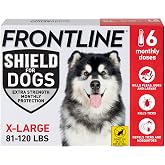 FRONTLINE Shield Flea &amp; Tick Treatment for X-Large Dogs 81-120 lbs. Count of 6