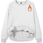 MAGCOMSEN Women's Fleece Lined Sweatshirt Crewneck Cotton Pullover Fall Winter Casual Long Sleeve Warm Soft Tops
