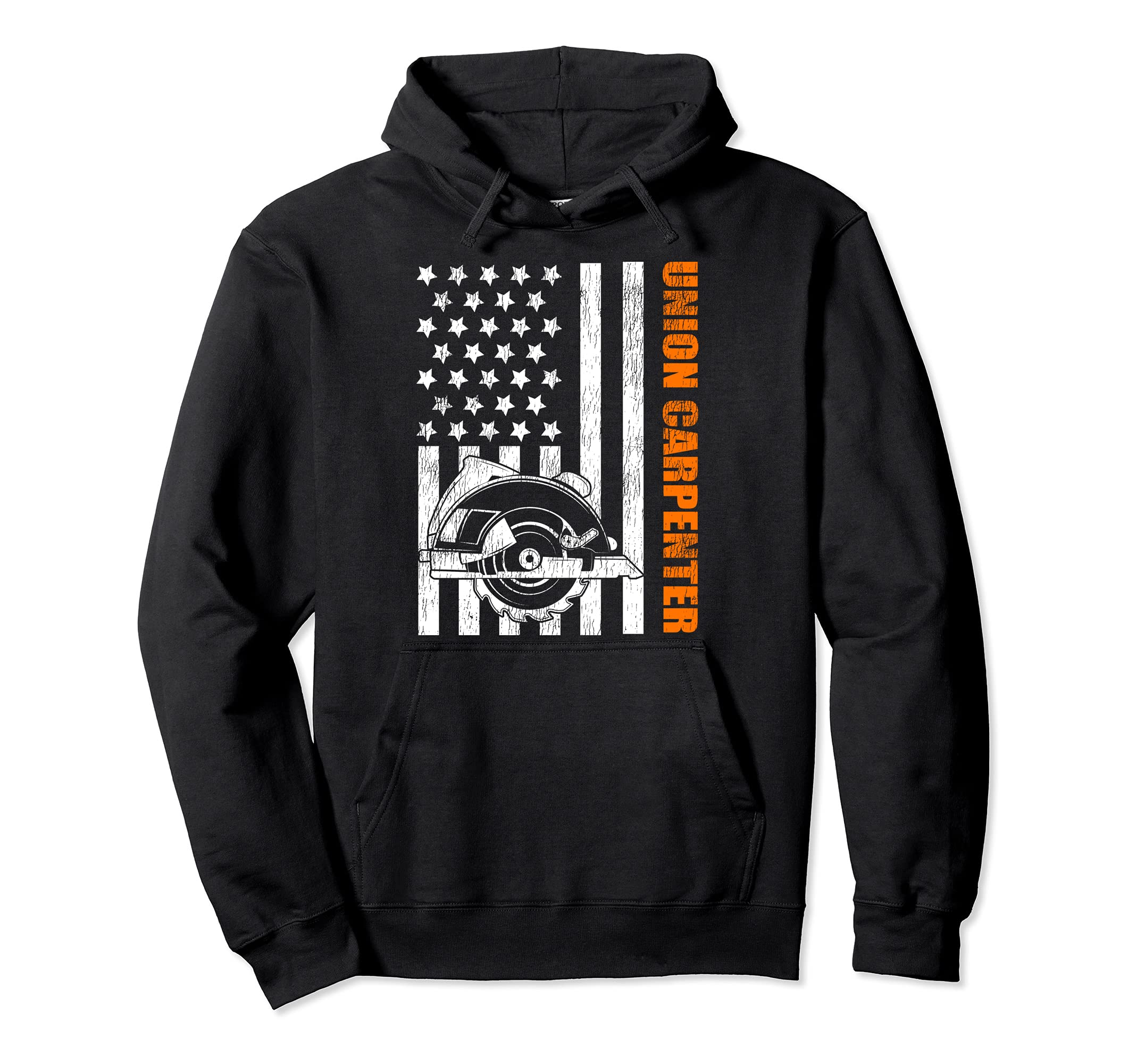 Union Carpenter Vintage American Flag Pullover Hoodie