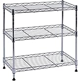 Muscle Rack WS181018-C Steel Adjustable Wire Shelving, 3 Shelves, Chrome, 18" Height, 18" Width, 264 lb. Load Capacity