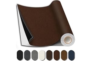 Shagoom Suede Repair Patch, Large Fabric Repair Tape, Self-Adhesive Fabric Patches for Furniture, Couch, Sofa, Car Interior, Shoes, Hand Bag, Clothing (Dark Brown, 3.5X79 Inch)