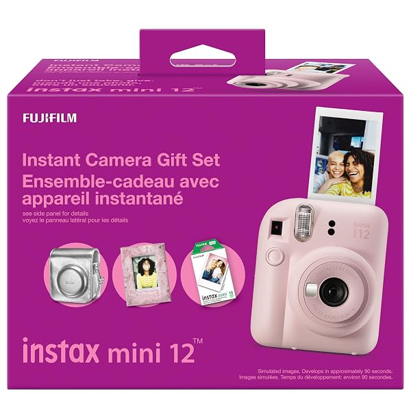 FUJIFILM INSTAX MINI 12 INSTANT CAMERA GIFT SET – BLOSSOM PINK