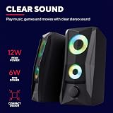 GXTrust Trust Gaming GXT 606B Javv PC Speakers 2.0 12W RGB USB Powered view 2