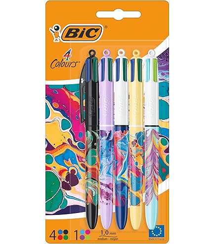 BIC Caneta esferográfica retrátil Marvel Avengers de 4 cores