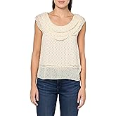 Lucky Brand Women's Dotted Triple Ruffle Tank
