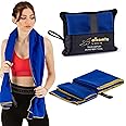 alkamto Microfiber Gym & Travel Towel Set of 2 Size in 1 Pack (XL + S) - Camping Towel - Sports & Beach & Yoga Towel- Quick Dry Towel - Super Absorbent