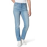 Bandolino Womens Mandie Signature Fit High Rise Straight Leg Jean Plus Size