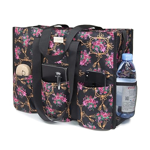 TOPDesign Utility Water Resistant Tote Bag with 13 Exterior