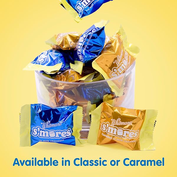 WHITMAN’S S’MORES CARAMEL MILK CHOCOLATE CANDY, BAG 7.3. OZ