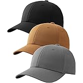 FURTALK Mens Structured Baseball Cap Adjustable Washed Cotton Golf Dad Hat Plain Classic Hats for Men