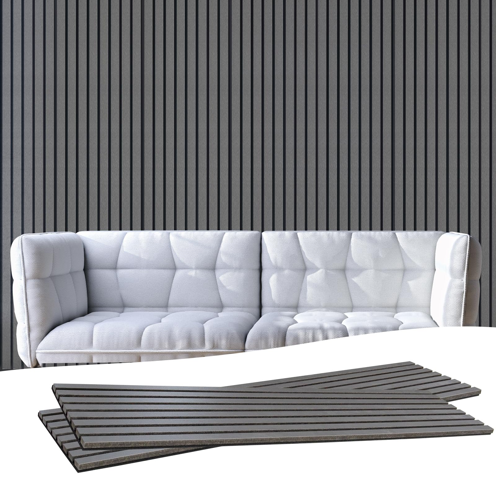 NeatiEase Acoustic Matte Laminate Slat Wall
