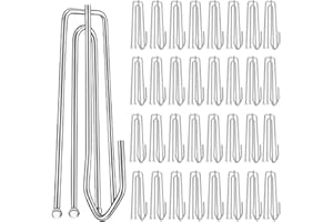 Tehttz 50Pcs Curtain Pleater Tape Hooks, Metal 4 Prongs Curtain Pleat Hooks Curtain Hooks Pleat Pinch Metal Hooks Metal Hooks