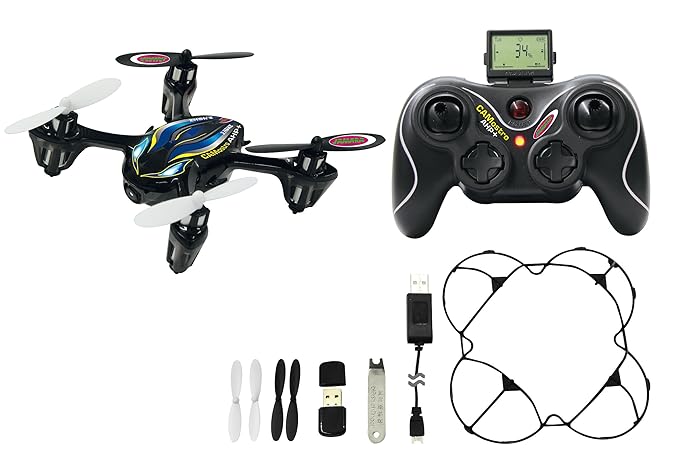Jamara 422017 - Camostro HD Drone Kompass Flyback Turbo 2,4G - HD Kamera (720p), bis zu 40 Km/h, elektronische Kompass / Flyb