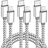USB C to Lightning Cable 3Pack 6 FT Apple MFi Certified iPhone Fast Charger Type c to Lightning Cable Nylon Braided iPhone Co