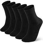 FGZ Mens Crew Socks Breathable Cotton Soft Casual Thin Socks for Work,Sport & Everyday Wear,5 Pairs