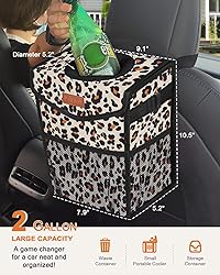 Pritent Car Trash Can with Lid, Cute Leakproof Car